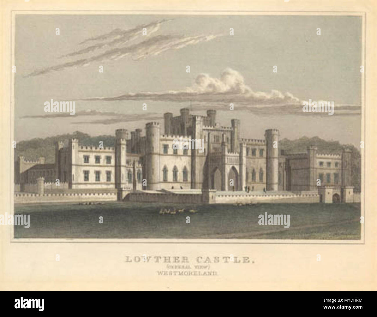 559 Web-Lowther Castello Vista generale da JP Neale Foto Stock