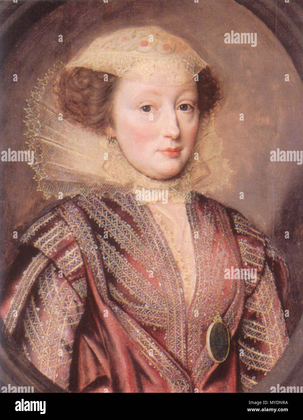 . Elizabeth Vernon, contessa di Southampton c. 1618, il Bedford Estate . circa 1618. Sconosciuto 158 Elizabeth Vernon Contessa di Southampton c 1618 Foto Stock
