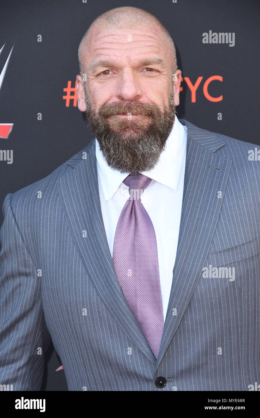 A nord di Hollywood, CA, Stati Uniti d'America. 8 Giugno, 2018. 06 Giugno 2018 - a nord di Hollywood, California - Paul Levesque, Triple H. WWE FYC evento tenutosi a Saban Media Center presso la Accademia di televisione. Photo credit: Birdie Thompson/AdMedia Credito: Birdie Thompson/AdMedia/ZUMA filo/Alamy Live News Foto Stock