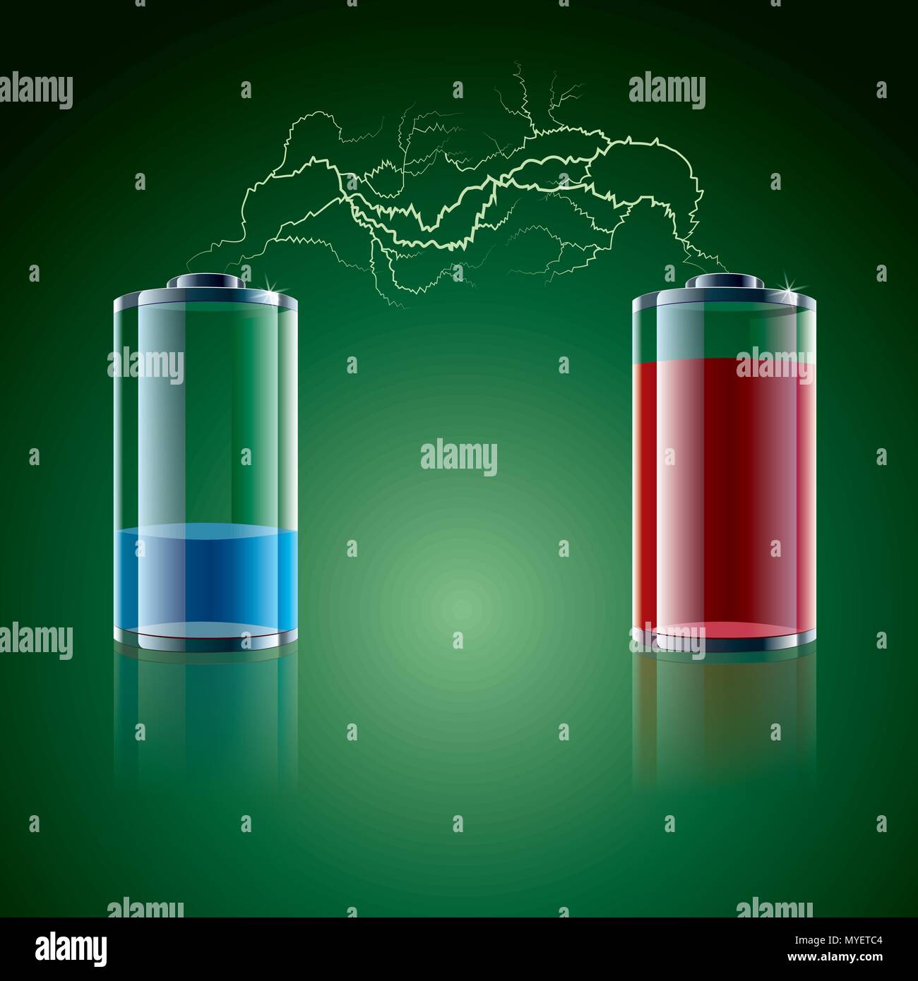 Nuova energia concept design sulla terra. Illustrazione Vettoriale