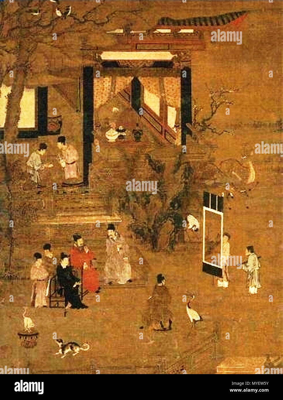 . 고려시대 귀족의 생활을 묘사한 고려시대 회화. Il 29 ottobre 2011. 작가 미상 216 Goryeonobles Foto Stock