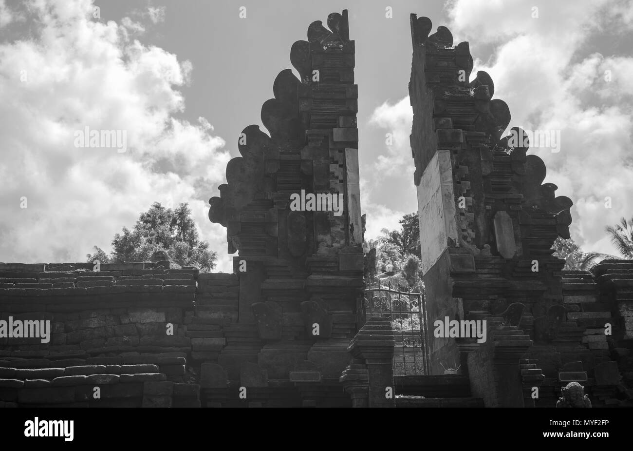 Porta del tempio, Hindu-Bali, Indonesia Foto Stock
