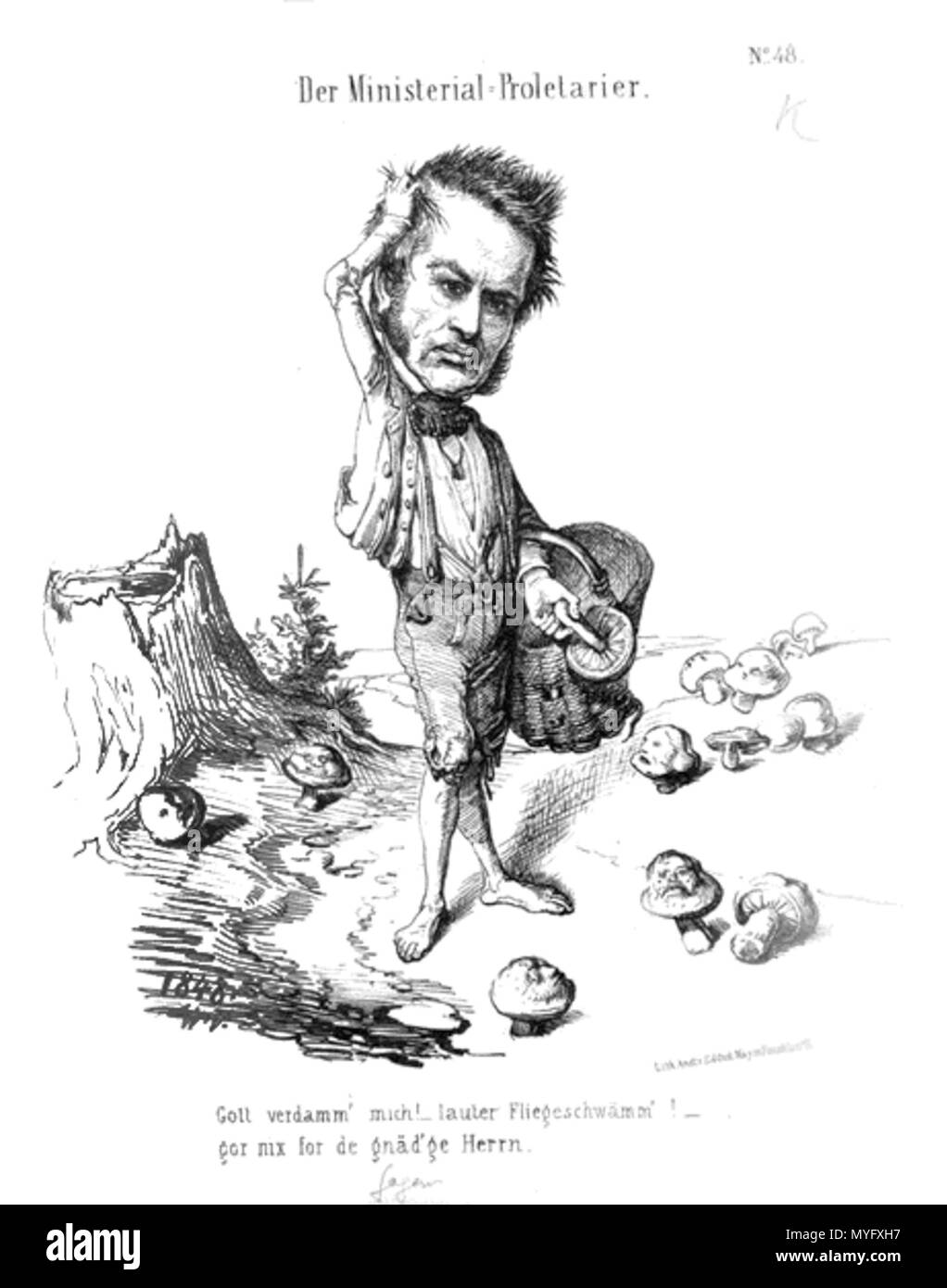 197 Friedrich Christoph Dahlmann - Karikatur Foto Stock