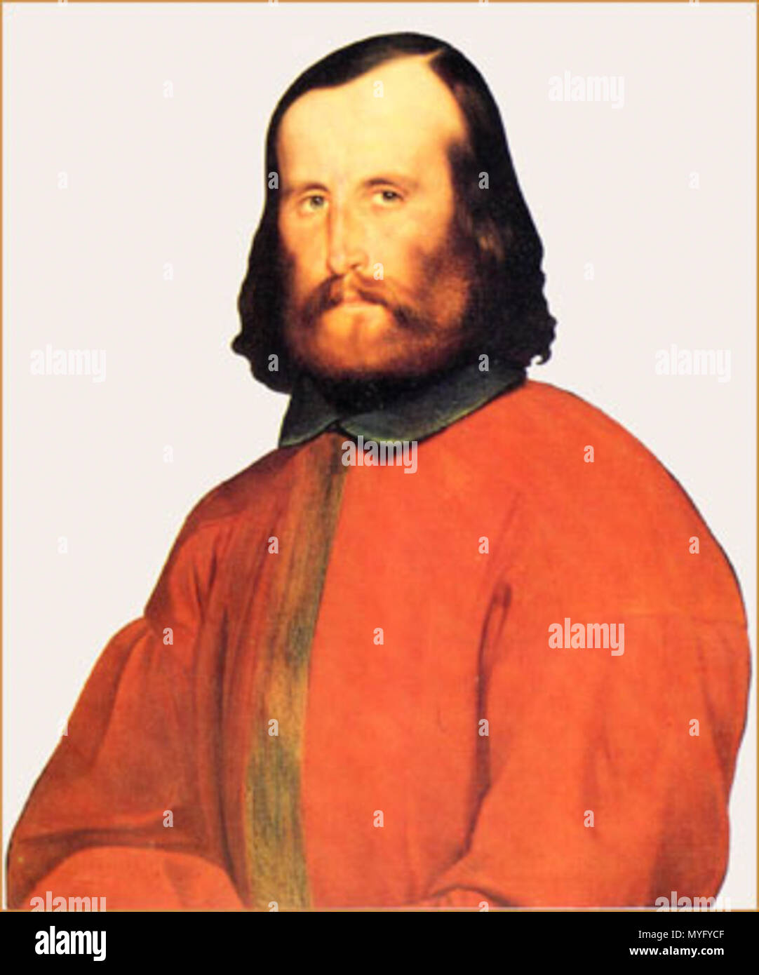 . Giuseppe Garibaldi . circa 1849 201 Gaetano Gallino G.Garibaldi nel 1848 Foto Stock