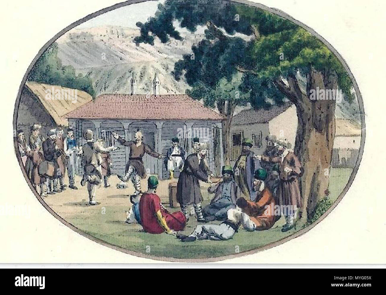 . Русский: Крымские татары. 1794. Christian Gottfried Heinrich Geißler 204 Geissler. Tartari della Crimea Foto Stock