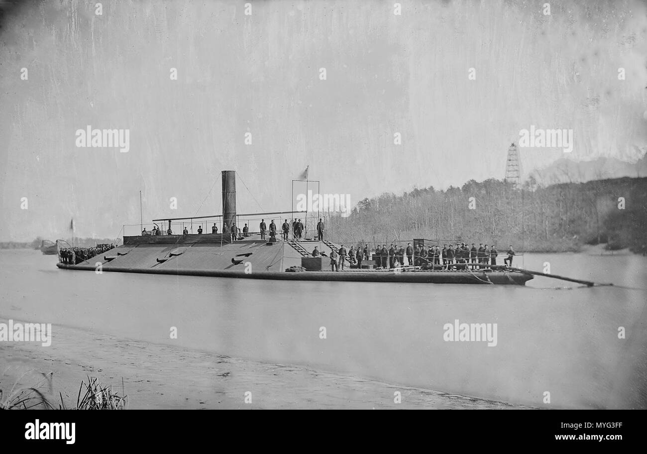 Atlanta (Ram confederato) su James River dopo la cattura - Foto Stock