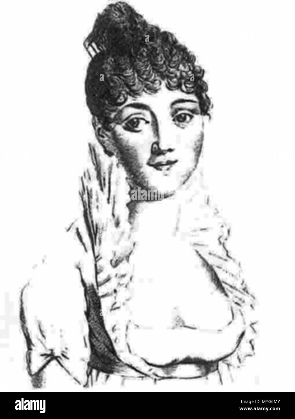 . Inglese: Ritratto di Helmina von Chézy . prima di 1856. Sconosciuto 234 Helmina von Chezy 1 Foto Stock