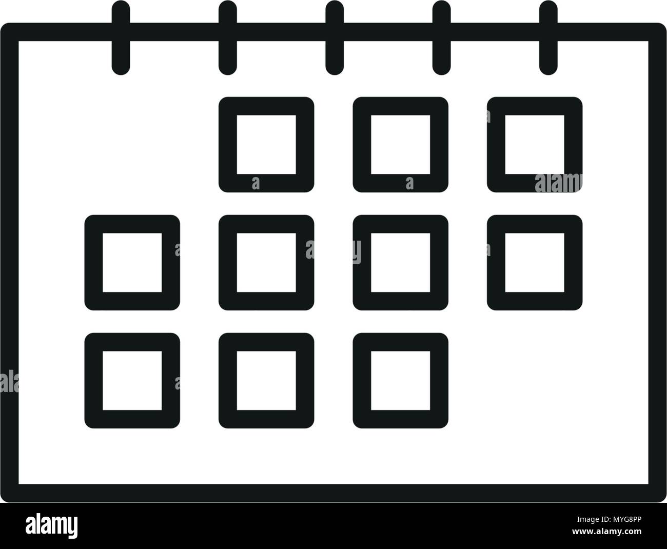 Semplice Icona Calendario In Colore Nero Immagine E Vettoriale Alamy