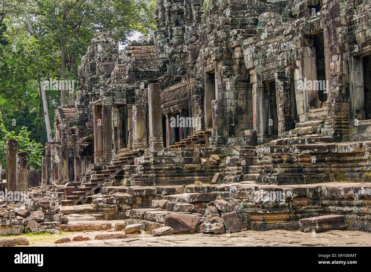Le rovine di Angkor Thom tempio in Cambogia Foto Stock