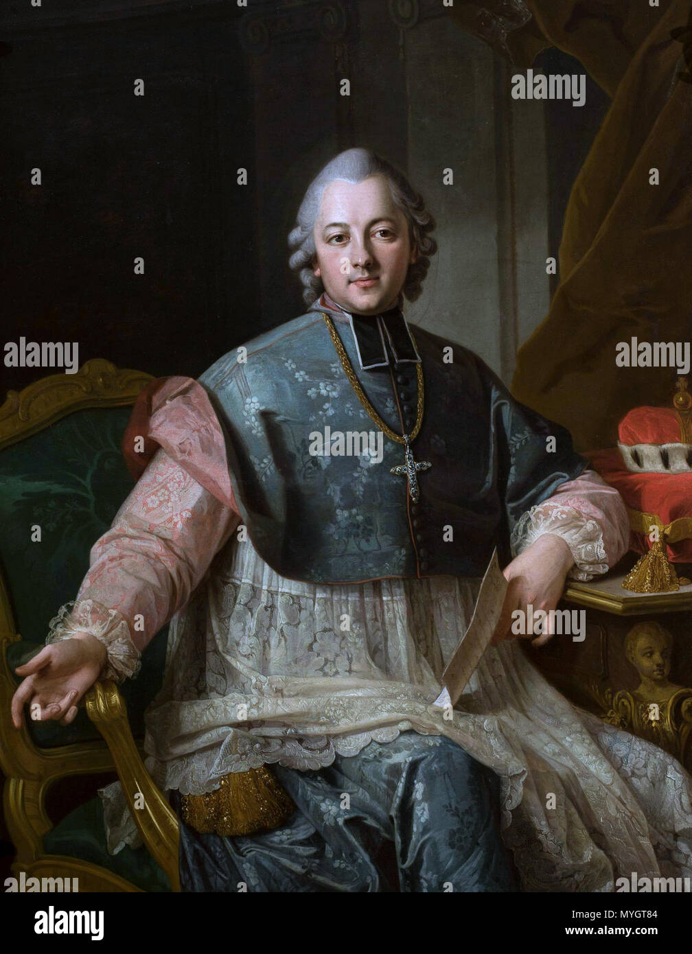 . Polski: Portret Ignacego Krasickiego inglese: Ritratto di Ignacy Krasicki . circa 1767 253 Krasicki Ignacy da Per Krafft il sambuco ca. 1767 Foto Stock