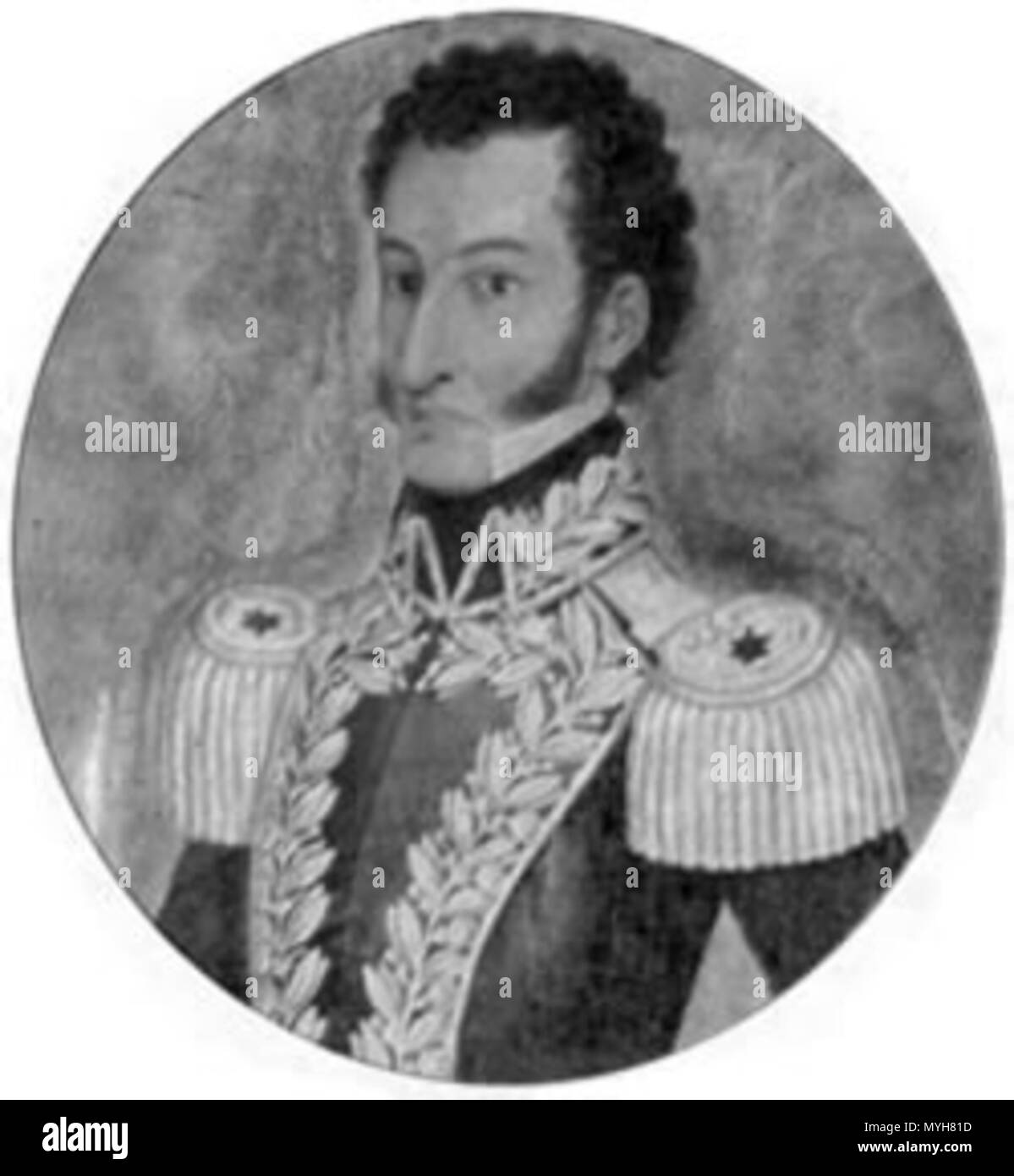 . Español: Manuel Matheu y Herrera, patriota de la Primer Junta de Gobierno de Quito, de 1809. circa 1810. Sconosciuto 342 Manuel Matheu y Herrera Foto Stock