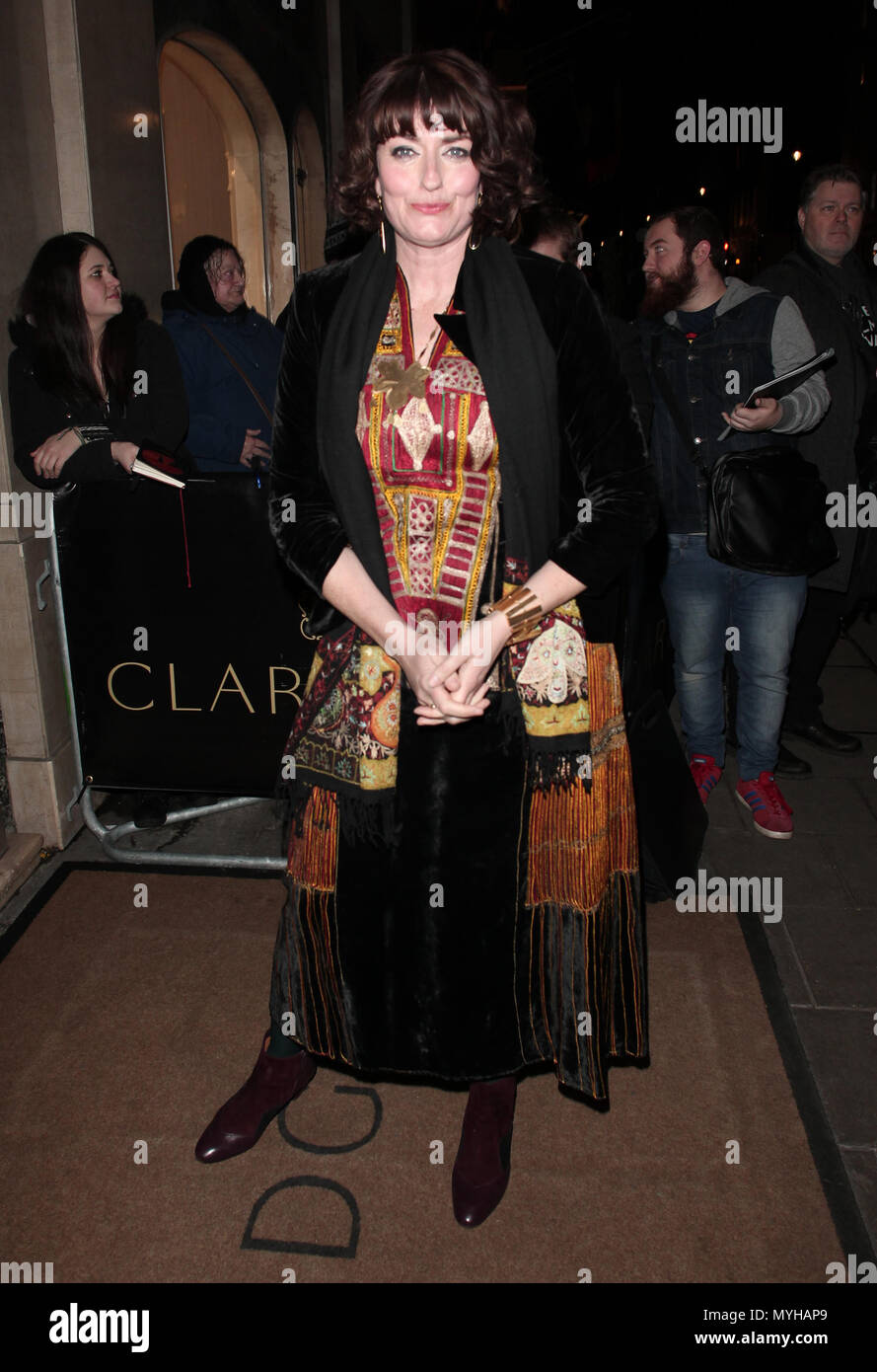 Londra, UK, 8 Febbraio 2018: Anna Chancello assiste il London Evening Standard British Film Awards al Claridges Hotel di Londra Foto Stock