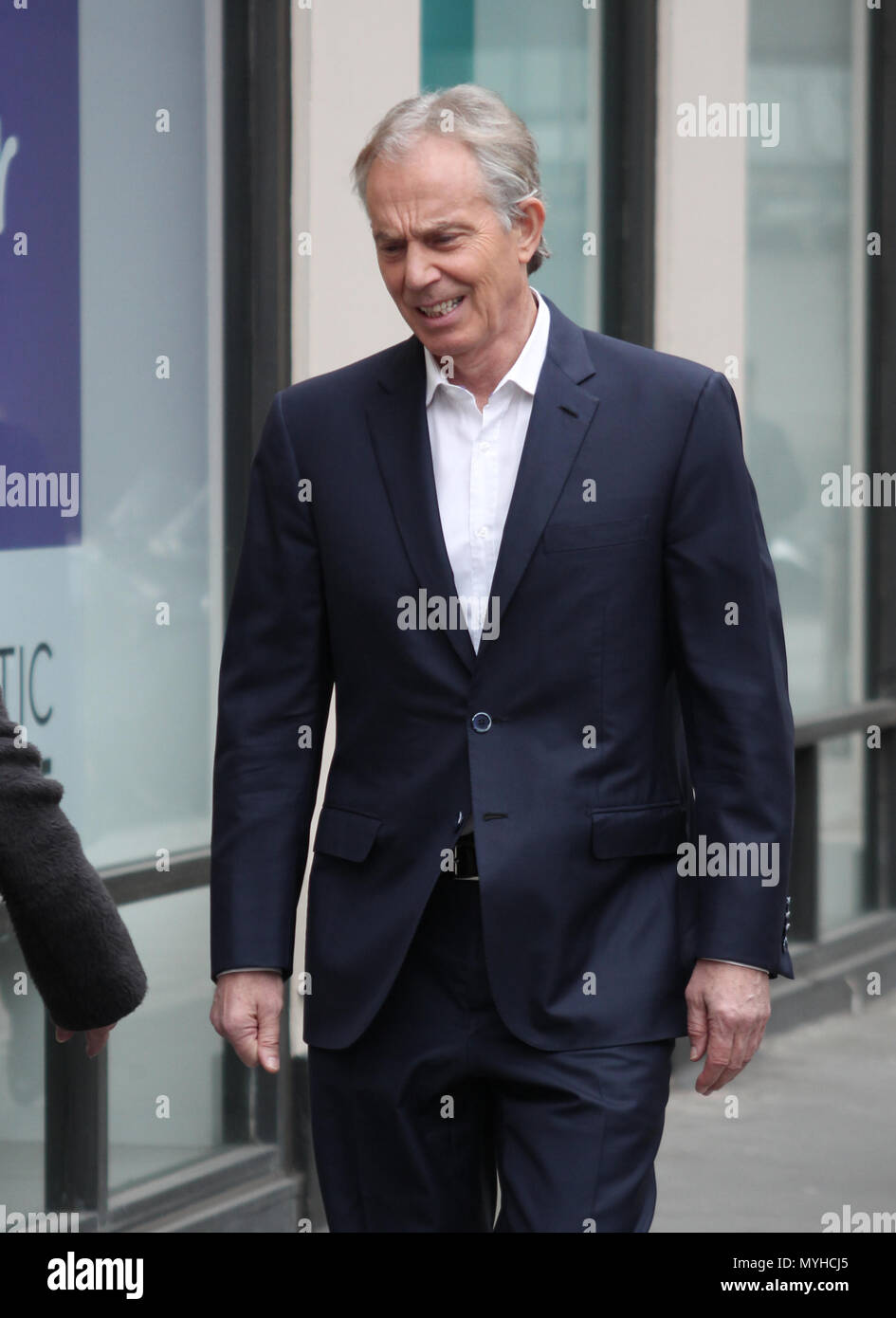 Londra, UK, 23 Febbraio 2018: *contenuti esclusivi * Tony Blair ex primo ministro britannico ha visto presso la BBC Studios di Londra Foto Stock