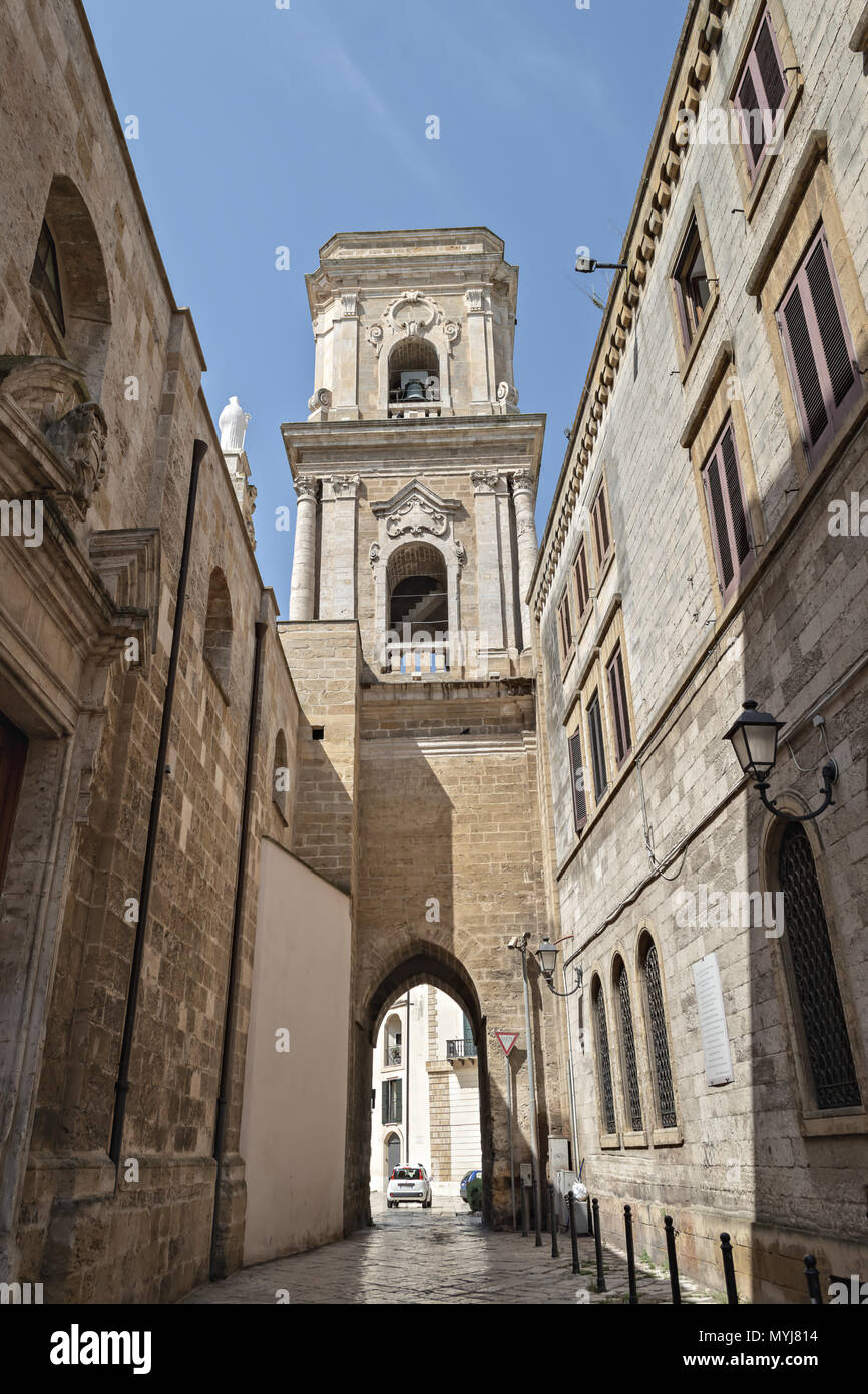 Italia Puglia Brindisi torre campanaria del Duomo 3 Foto Stock