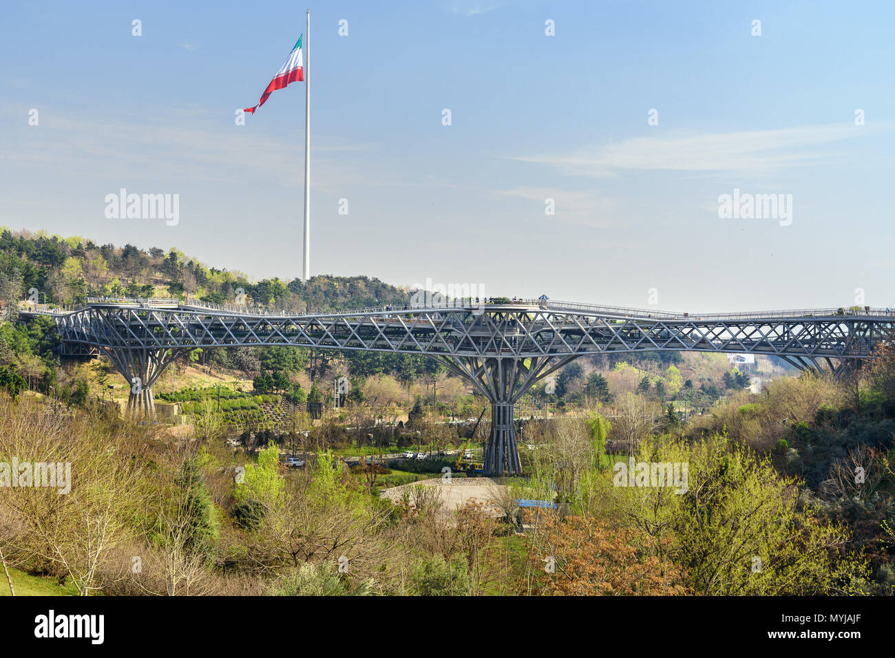 Tehran, Iran - 19 Marzo 2018: vista del Ponte Tabiat Foto Stock