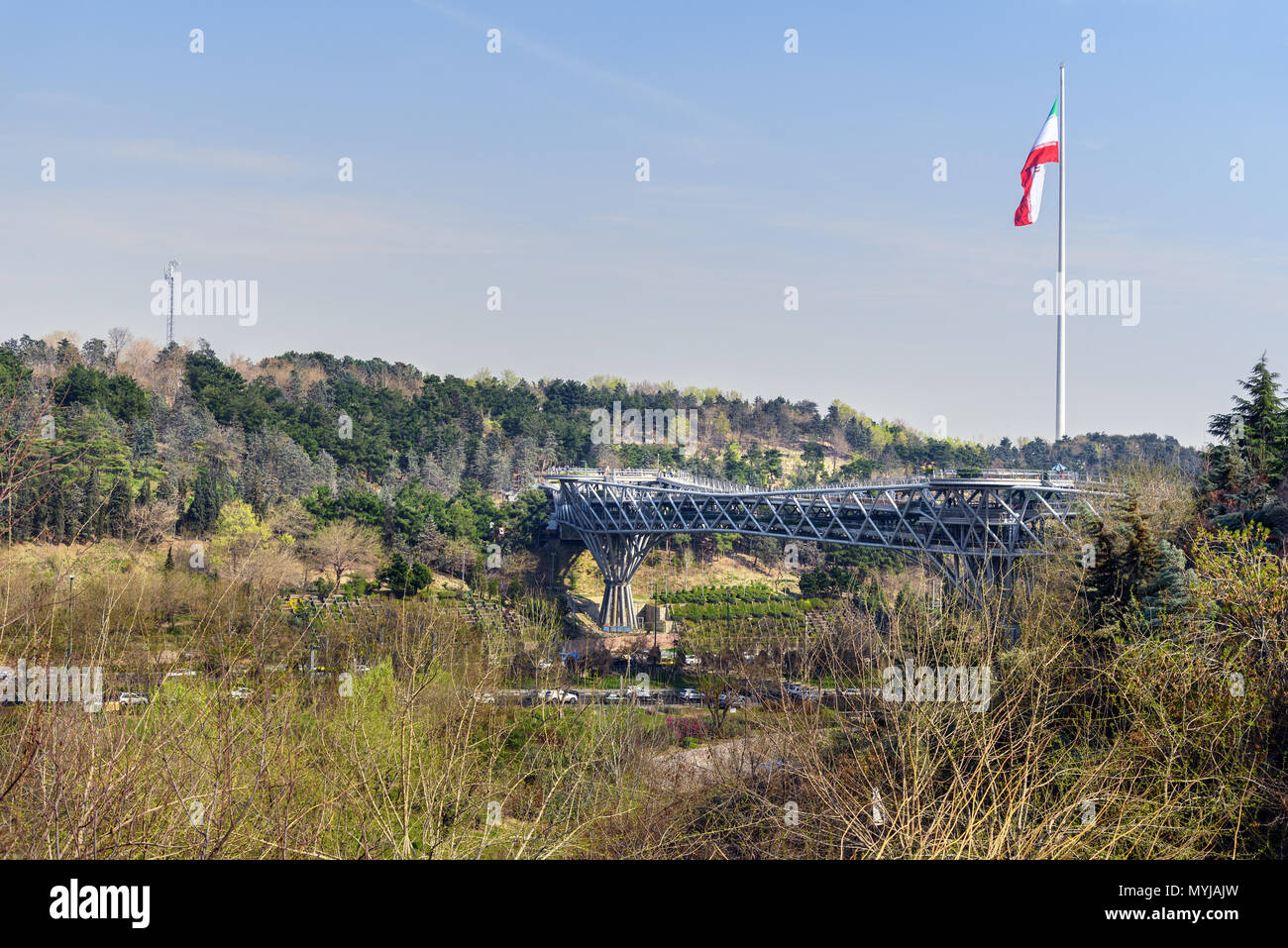 Tehran, Iran - 19 Marzo 2018: vista del Ponte Tabiat Foto Stock