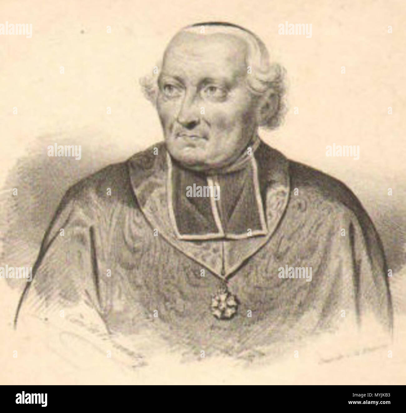 . Deutsch: Joseph Fesch Kardinal . 1830. Zeitgenössischer Stecher 291 Kardinal Fesch2 Foto Stock