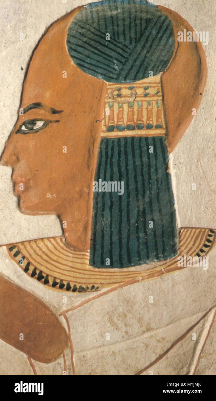 . Inglese: Pittura del principe Khaemwaset da xx dinastia nella sua tomba (QV44) . Xii secolo A.C. Antico pittore egiziano 295 Khaemwaset a QV44 Foto Stock