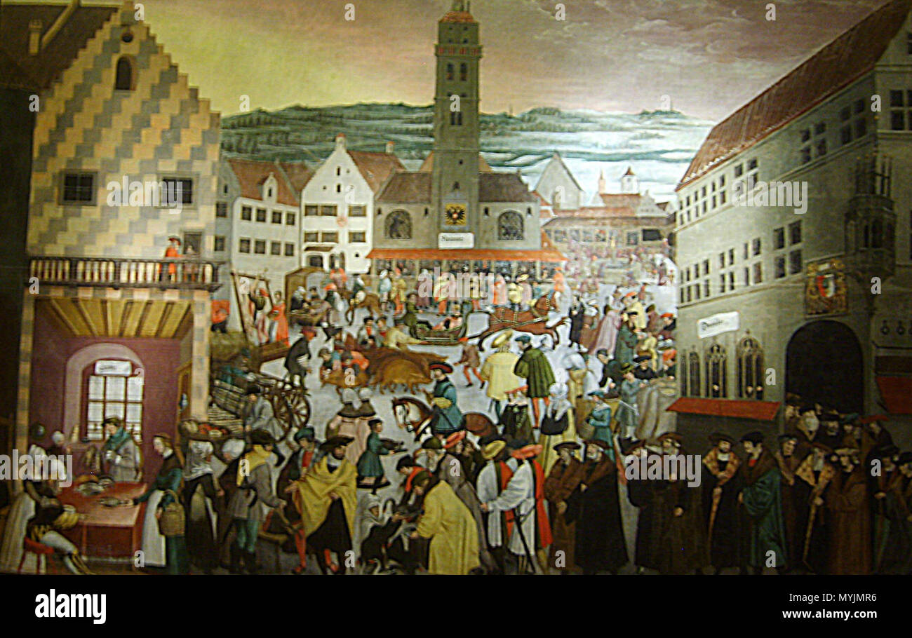 . Augsburger Monatsbilder Oktober - Novembre - Dezember aus der ständigen Sammlung des Deutsches Historisches Museum di Berlino . 8 settembre 2007. Wuselig 55 Augsburg3-Oktober-November-Dezember Foto Stock