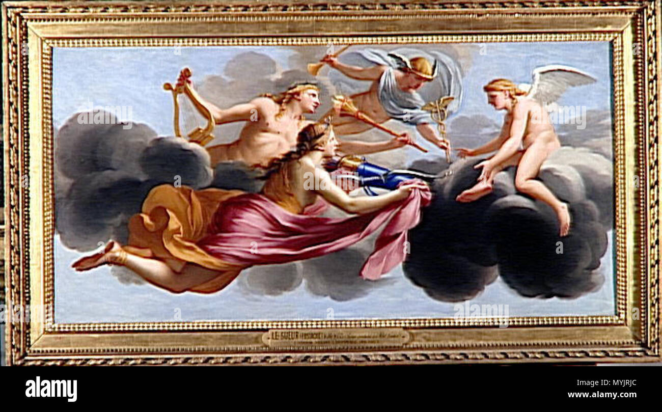 . Français : L'amour RECOIT L'HOMMAGE DE DIANE, D'APOLLON ET DE MERCURE . Il 17 luglio 2012. Eustache Le Sueur 307 L'amour RECOIT L'HOMMAGE DE DIANE, D'APOLLON ET DE MERCURE Foto Stock