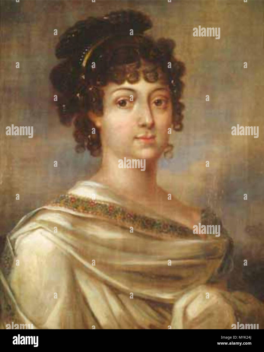 . Rollenportrait Louise- Rosalie Gourgaud, gen. Mme. Dugazòn (1755-1821), um 1790, Öl auf Leinwand, 58,5 x 48 cm Theaterwissenschaftliche Sammlung der Universität zu Köln, Schloss Wahn, inv.-Nr. 41150 . circa 1790. Sconosciuto 330 Louise-Rosalie Gourgaud Mme Dugazon Foto Stock