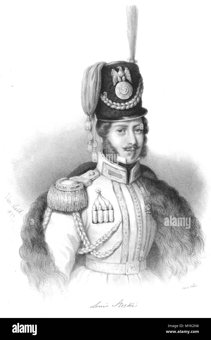 . Ludwik Stecki . dopo il 1831. Anonimo piastra 332 Ludwik Stecki Foto Stock