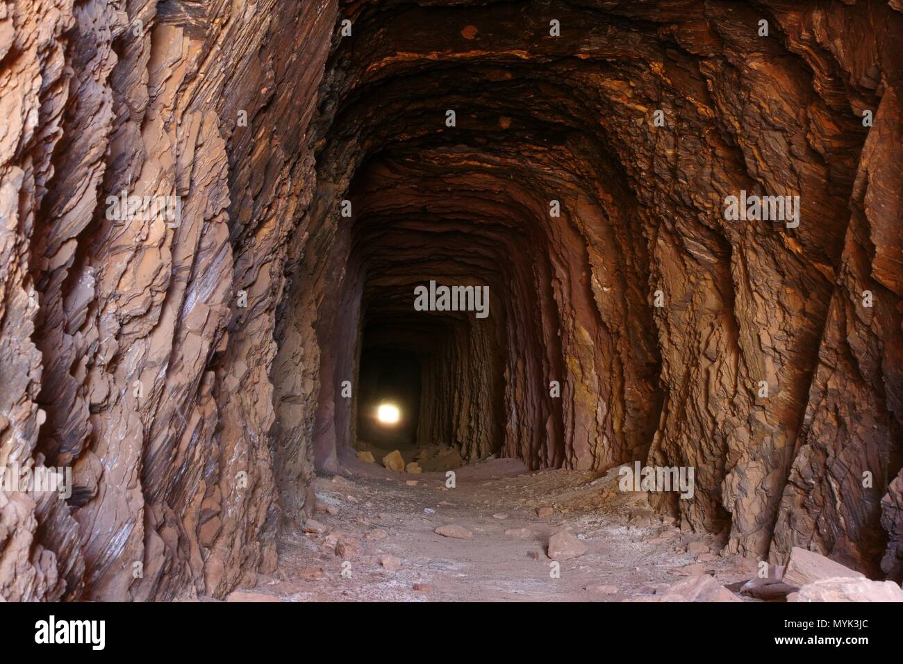 Jokers Tunnel, 1870 GoldTunnel a Gnow's Nest gamma, Yalgoo, Western Australia - Aprile 2018 | Utilizzo di tutto il mondo Foto Stock