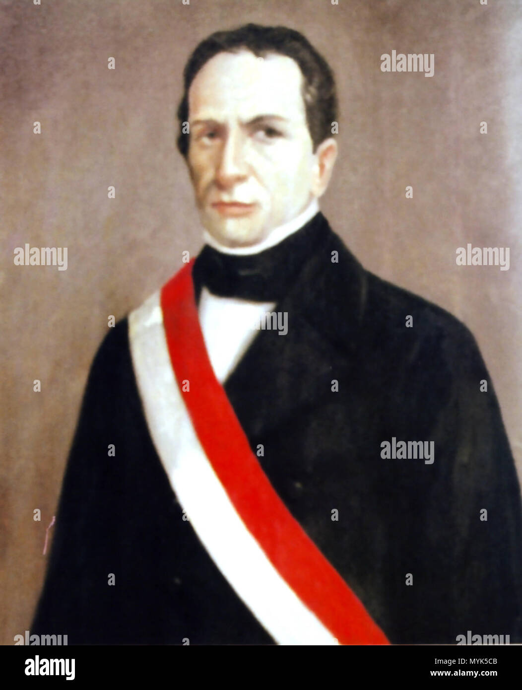 . Inglese: Manuel Salazar y Baquíjano (1777 - 1850), político peruano. Miembro de la Junta de Gubernativa 1822-23 y presidente provisorio del Perú en 4 ocasiones. Xix secolo. Trabajo propio. Reproducción de n.a. pintura del siglo XIX 342 Manuel Salazar y Baquijano Foto Stock