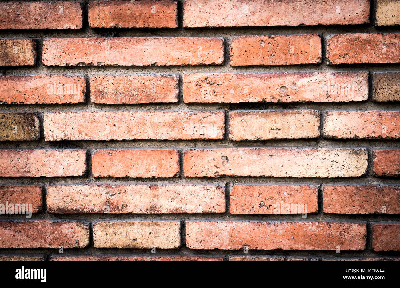 Sullo sfondo di un muro di mattoni texture Foto Stock