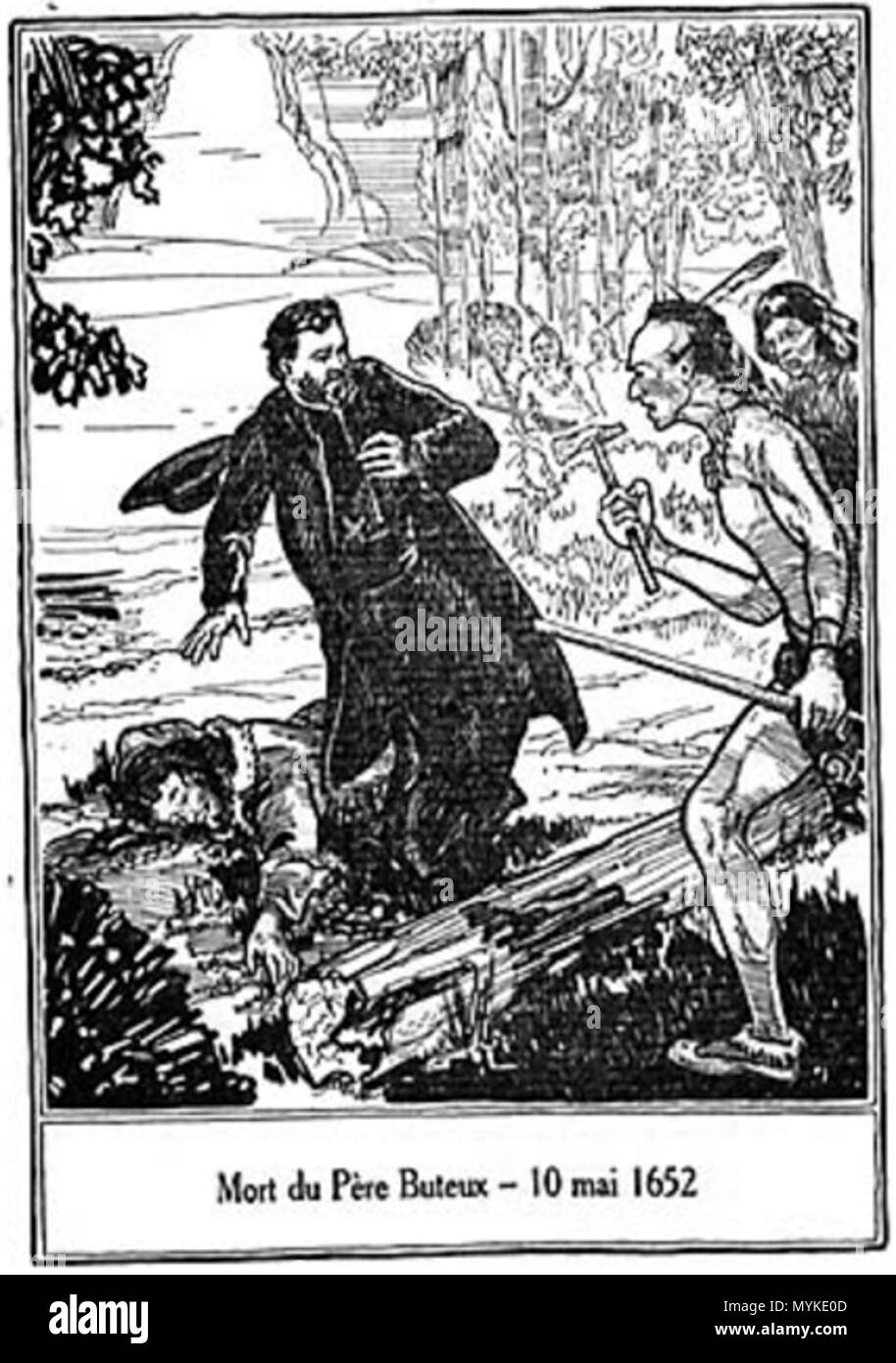 371 Mort du Père Buteux - 10 Mai 1652 Foto Stock