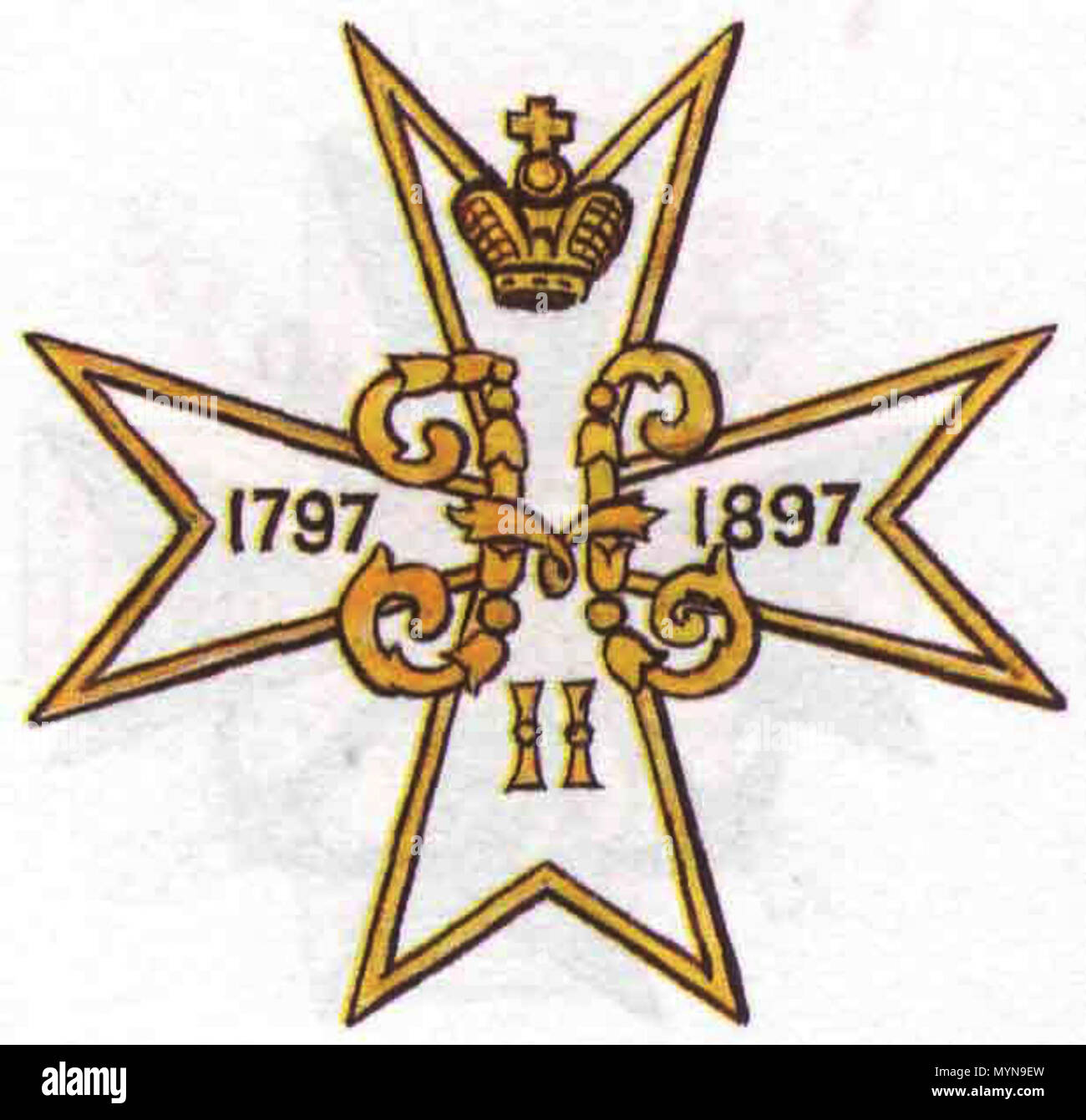 . Il badge di Donskщy 111-esimo reggimento . prima di 1918. Unknovn 414 Pekh 111 Don Foto Stock