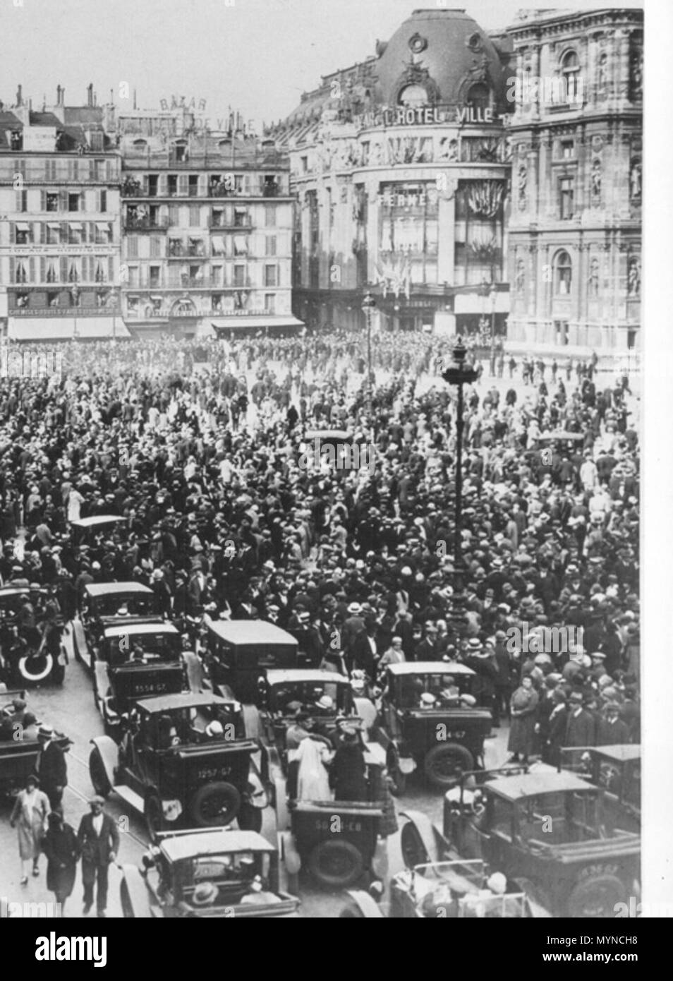 424 Place de l'Hôtel-de-Ville. Charles Lindbergh Foto Stock