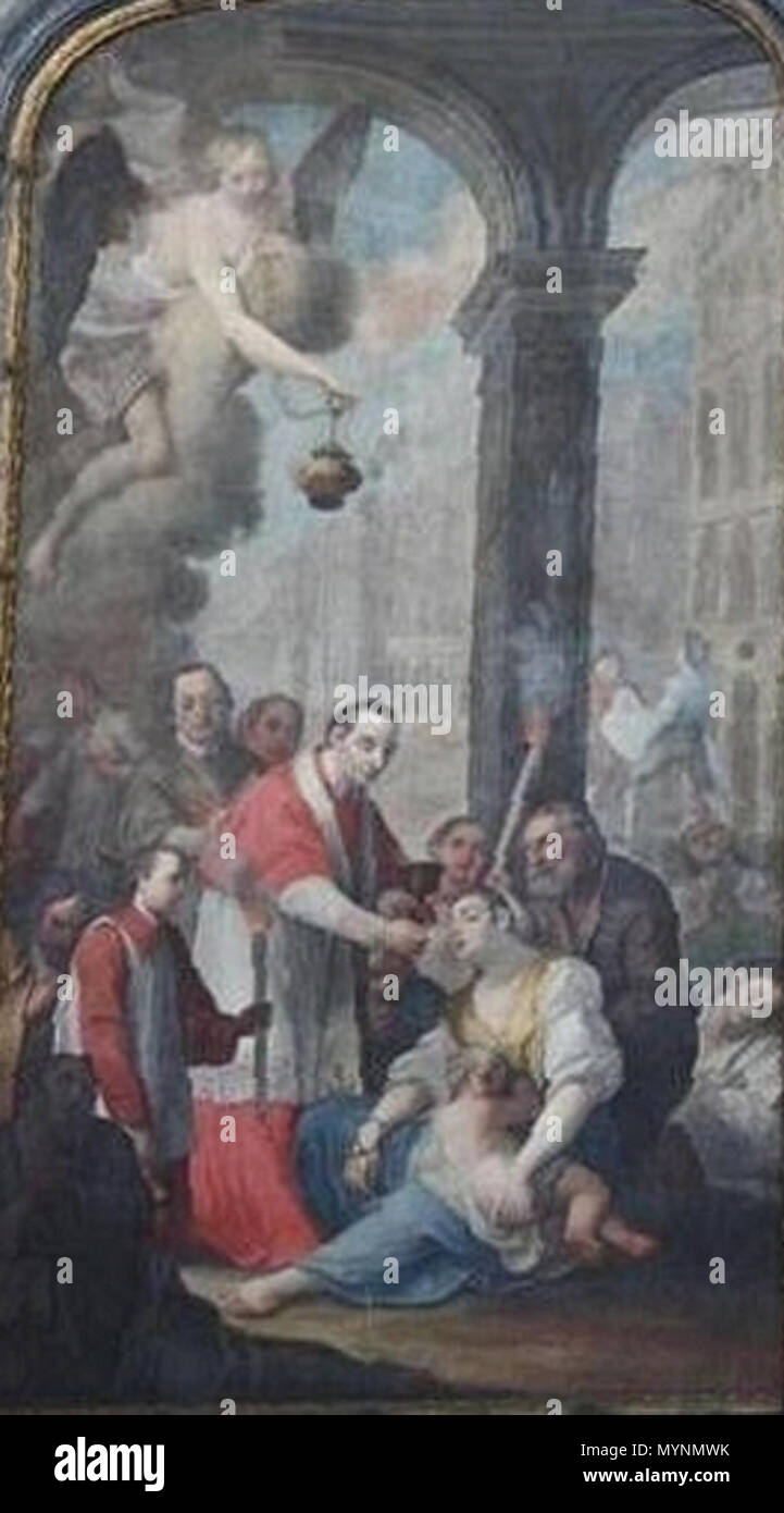 442 Pápa Saint Stephen l'altare della chiesa di San Carlo Borromeo Foto Stock