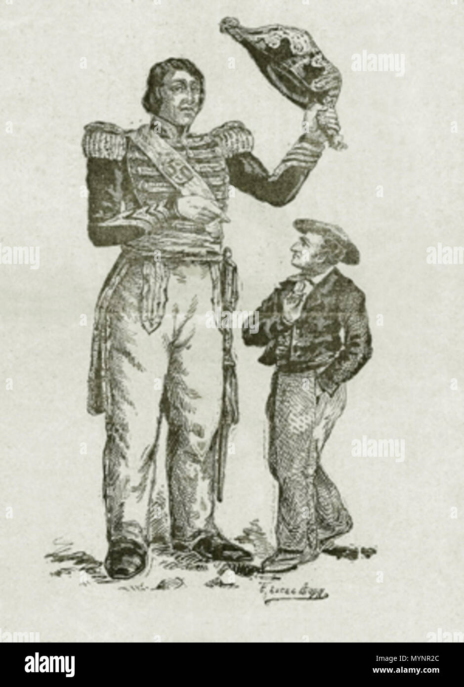 . Euskara: Altzoko erraldoia Français : Migel Joakin Eleizegi (1818-1861) ou le géant d'Altzo mesurait 2m42 ou 7'11' . 1846. Frantzisko Lopez Alen (1866-1910) 35 Altzoko erraldoia Foto Stock