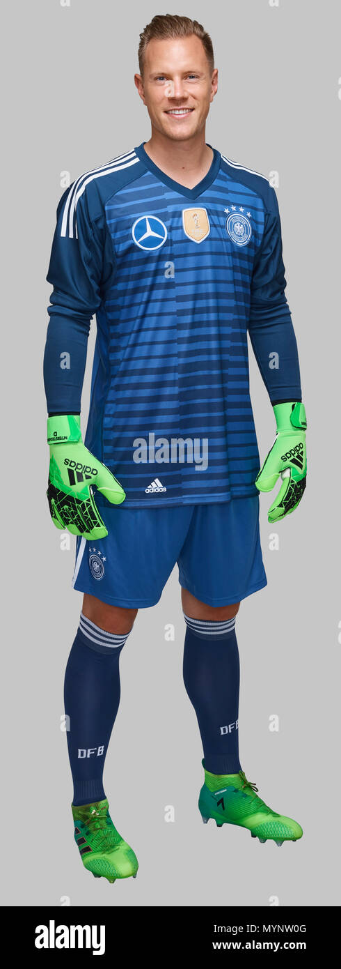 Calcio: Player ritratti di team Germany per la Coppa del Mondo FIFA Russia 2018 --- Marc-andré Ter Stegen Foto Stock