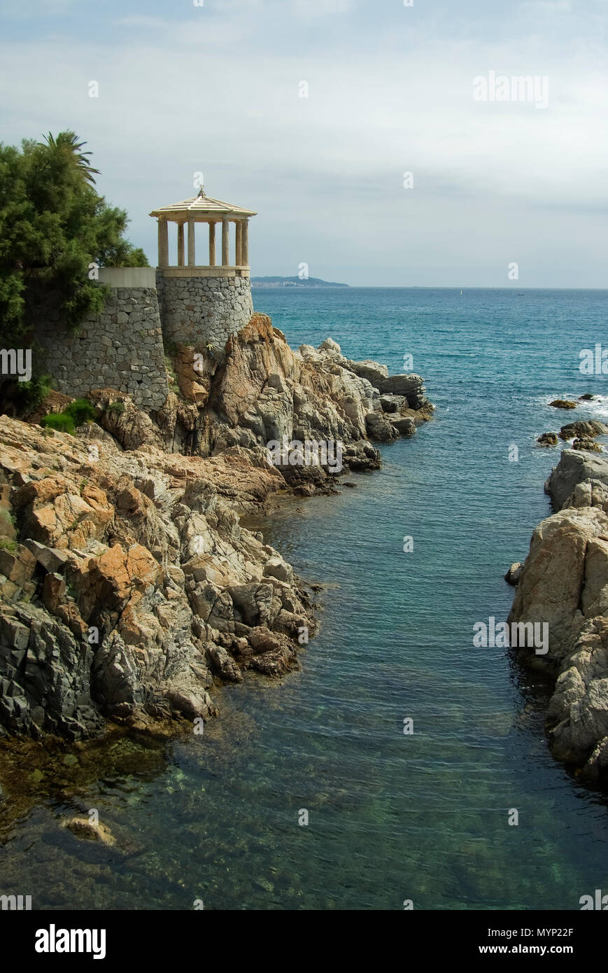 Vista costiere della Costa Brava , la Catalogna, Spagna Foto Stock