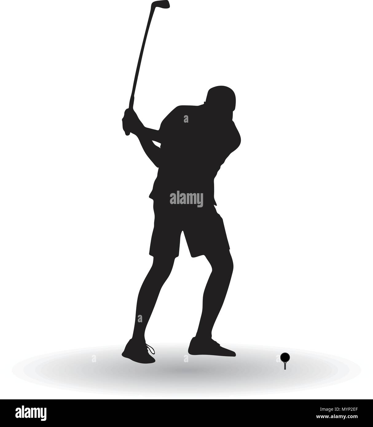 Il Golfer prende un colpo Illustrazione Vettoriale