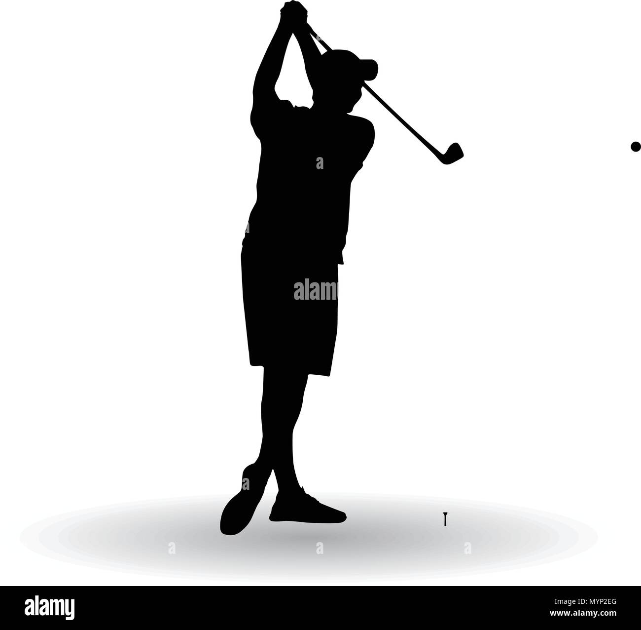 Il Golfer prende un colpo Illustrazione Vettoriale