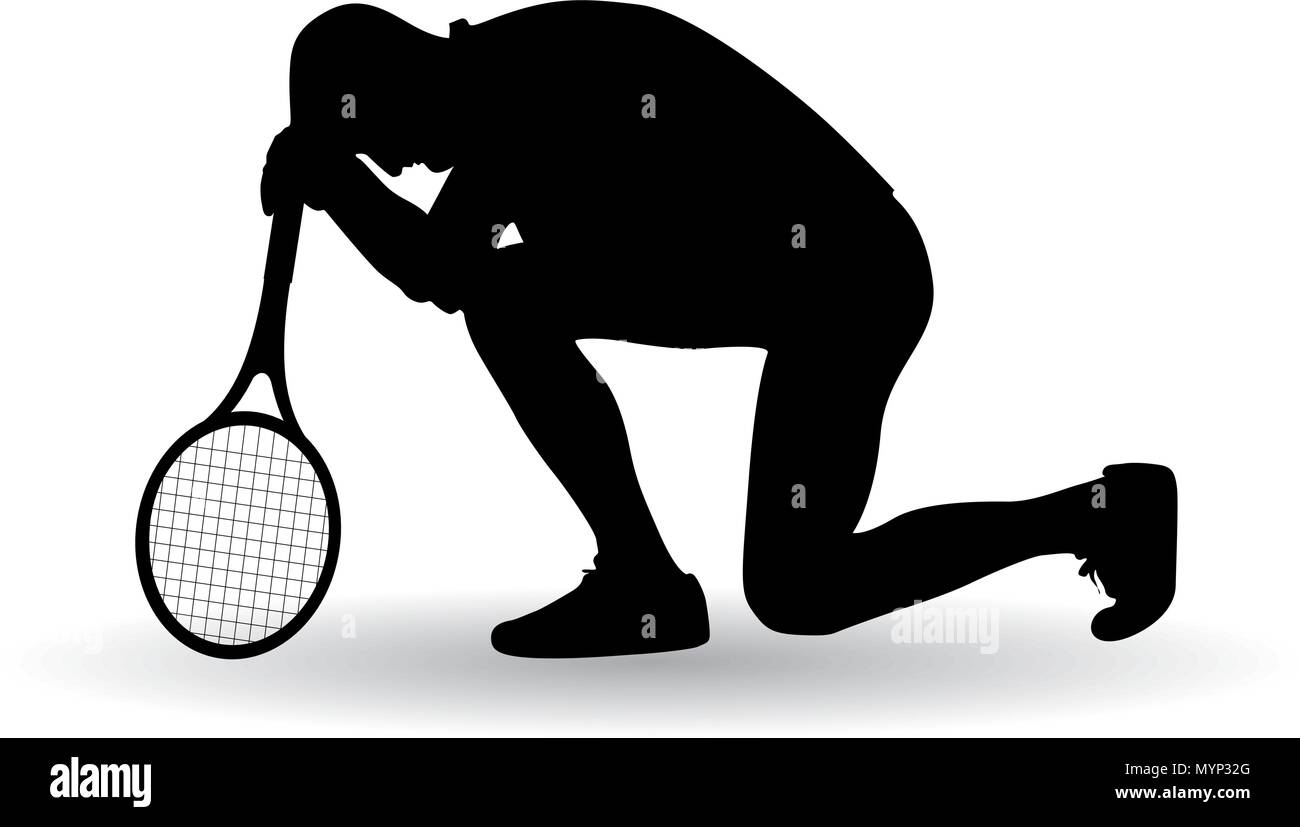 Tennis perdente deluso Illustrazione Vettoriale