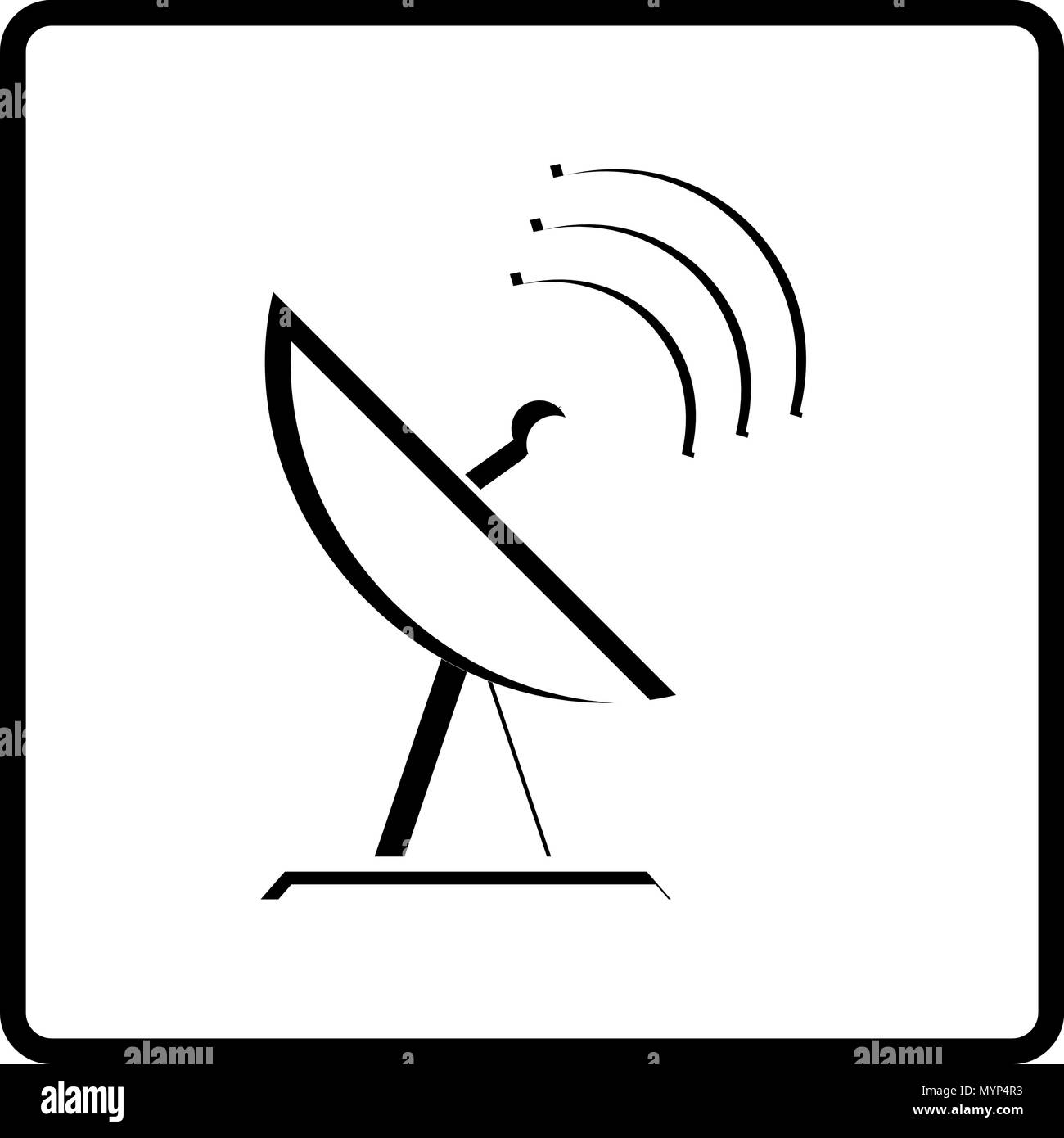 Icona della silhouette dell'illustrazione vettoriale wireless e wifi Illustrazione Vettoriale