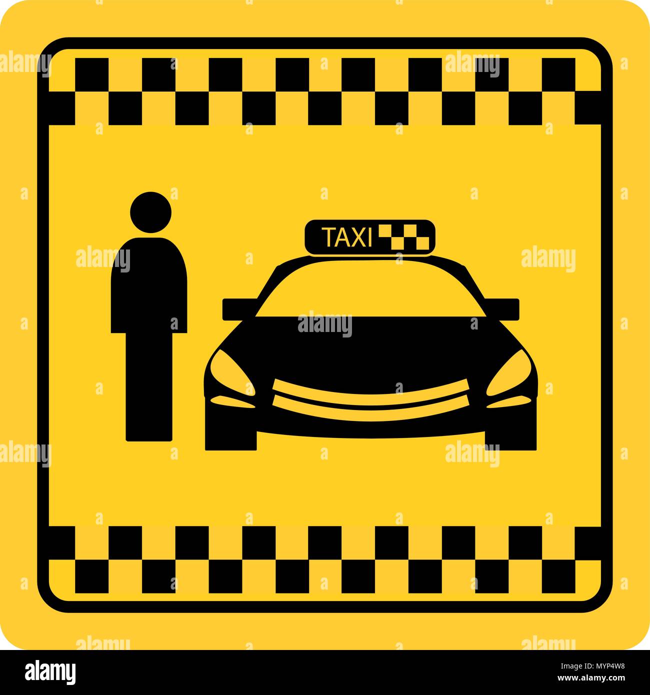 Taxi segno illustrazione vettoriale Illustrazione Vettoriale