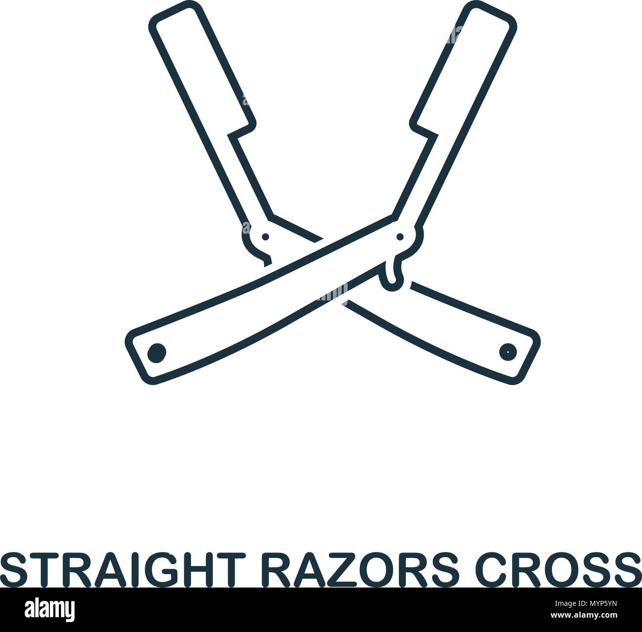 Rasoi a lama libera icona a forma di croce. Piatto icona di stile design. UI. Illustrazione di rasoi a lama libera icona a forma di croce. Pittogramma isolato su bianco. Pronto per l'uso nella progettazione web, applicazioni software, stampa. Illustrazione Vettoriale