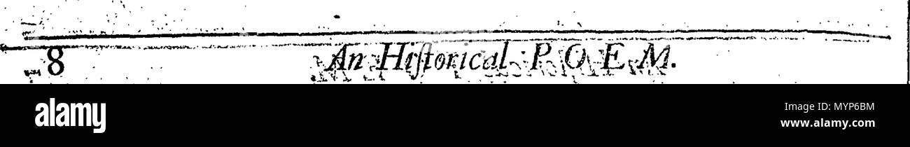 . Inglese: Fleuron dal libro: un poema storico sulla sua fine maestà Re James II. 341 Un poema storico sulla sua fine maestà Re James II. Fleuron T036325-3 Foto Stock