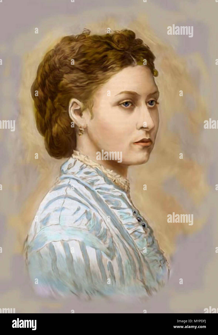 . La Principessa Louise più tardi della Marchesa di Lorne poi Duchessa di Argyll . circa nel 1870. Sconosciuto 438 Princess Louise pittura Foto Stock