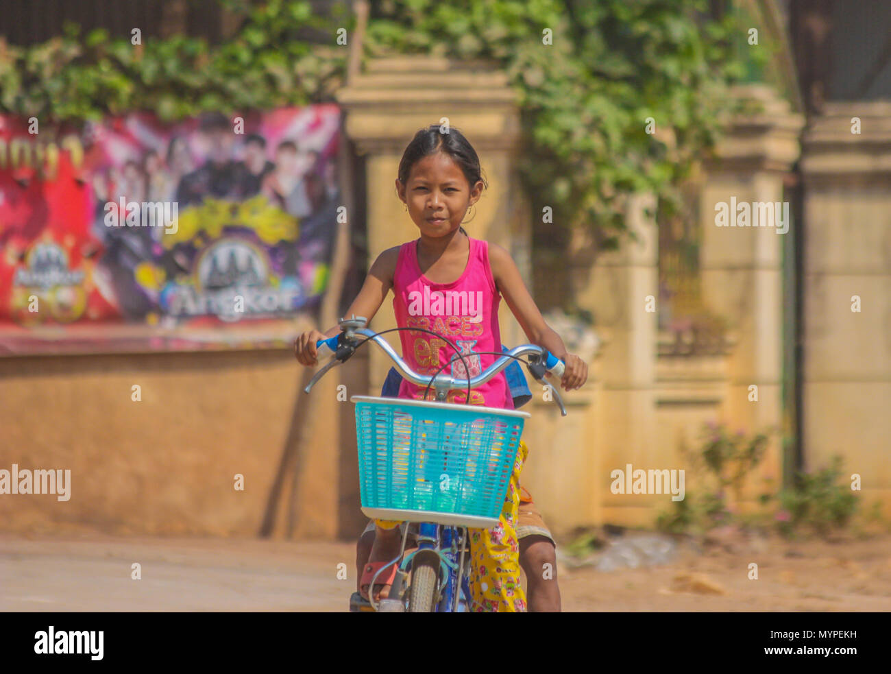 Siem Reap, Cambogia - uno dei principali interessi in Siem Reap è a posto e osservare la colorata e la gente accogliente locale Foto Stock