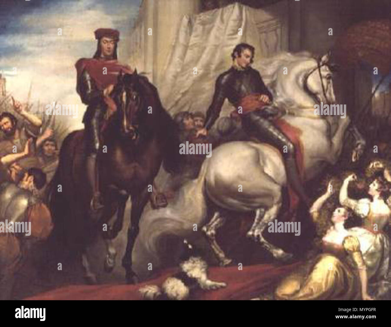 . Inglese: re Richard II . Data sconosciuta. James Northcote 454 Richard II e Bolingbroke Foto Stock