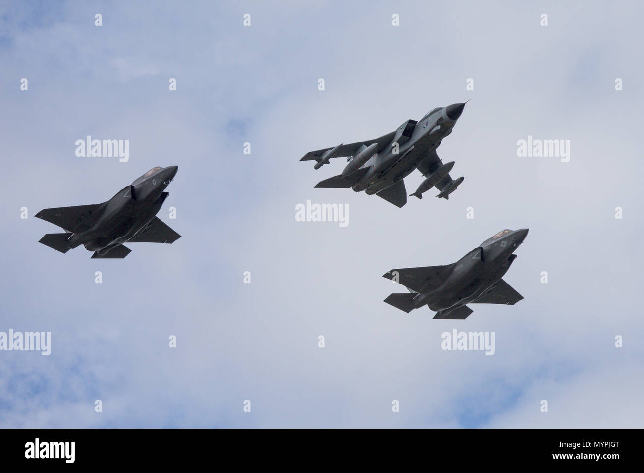 F35 Lightning aerei da combattimento a RAF Marham. Foto Stock