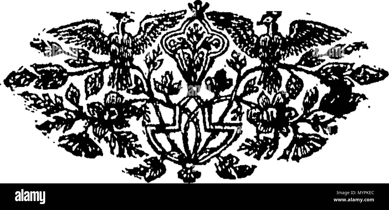 . Inglese: Fleuron dal libro: un saggio di salute e lunga vita. Da George Cheyne, M. D. F. R. S. 319 un saggio di salute e lunga vita. Da George Cheyne, M. D. F. R. S. Fleuron T129688-5 Foto Stock