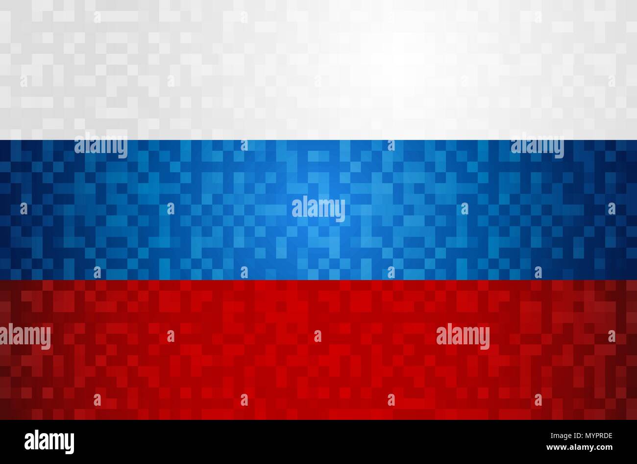 La Russia arte pixel sfondo della bandiera del paese. Tradizionale russo modello a colori. EPS10 vettore. Illustrazione Vettoriale