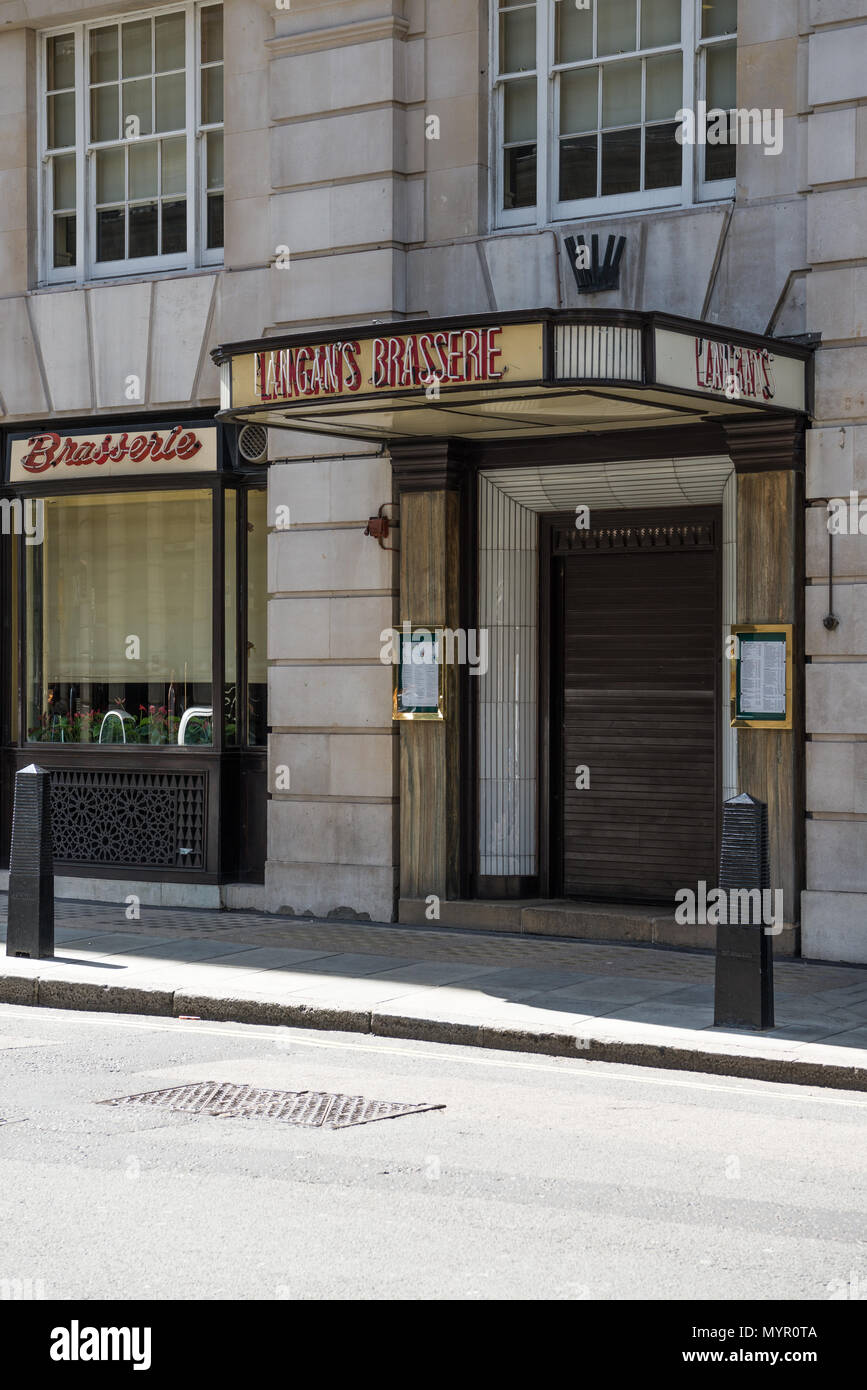 Langan's Brasserie Stratton Street, Mayfair, London, England, Regno Unito Foto Stock